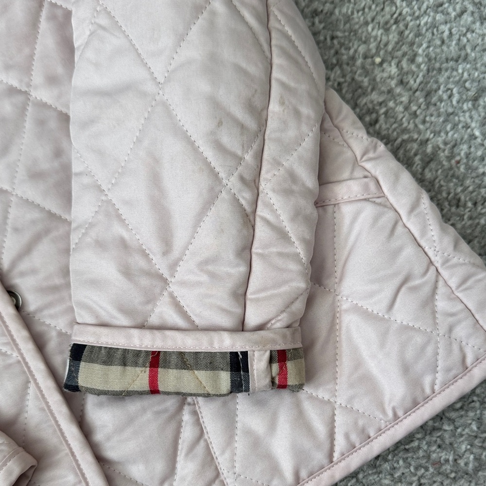 Burberry Light Pink Quilted Kids Jacket - Picture 2 of 5